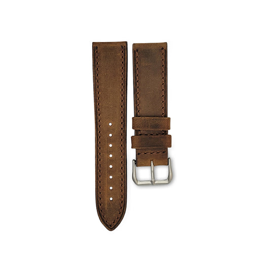 Brown Crazy Leather Compatible With Apple Watch